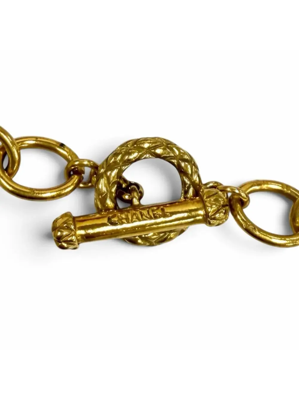Chanel Cc Logo Chain Pendant Necklace #357874C12B